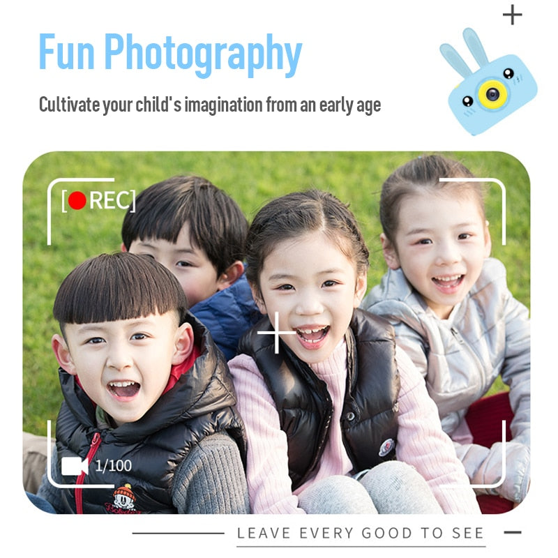 Children Take Photo Camera Full HD 1080P Portable Digital Video Camera 2 Inch LCD Screen Display Children ForKid Learning Study