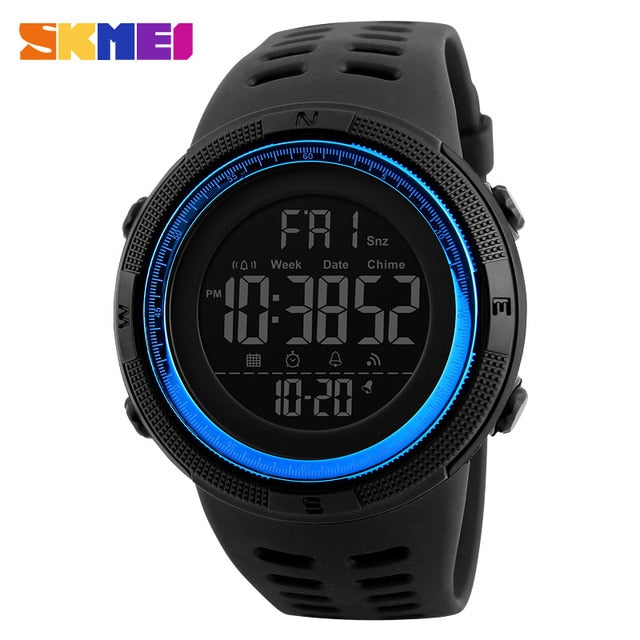 Mens Sports Watches Dive 50m Digital LED