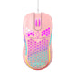 Wired gaming mouse with hollow holes and glowing light lightweight gaming mouse for esports