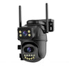 Dual screen wireless 360 degree mobile remote outdoor WiFi camera monitoring