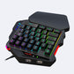 V500 gaming one handed keyboard RGB illuminated keyboard built-in converter supports PS3 and PS4 gaming consoles