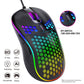 Wired gaming mouse with hollow holes and glowing light lightweight gaming mouse for esports