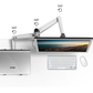 Monitor stand arm, laptop stand, double section arm, desktop computer display screen, aluminum alloy dual screen office
